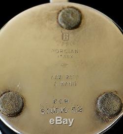 Vtg Boxed 2 Sets Verres À Café Et Thé Porte-billets Argentés Sheffield Porciani Italie