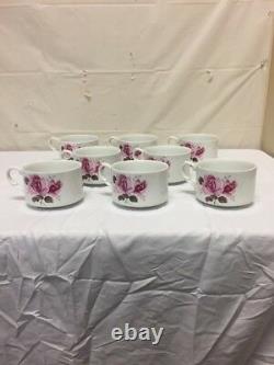 Vtg Contessa Fine Chine Grande Tasse De Café Lot De 8 Set Kit D'entertaining