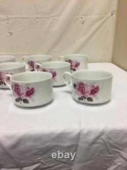 Vtg Contessa Fine Chine Grande Tasse De Café Lot De 8 Set Kit D'entertaining