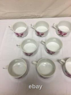 Vtg Contessa Fine Chine Grande Tasse De Café Lot De 8 Set Kit D'entertaining