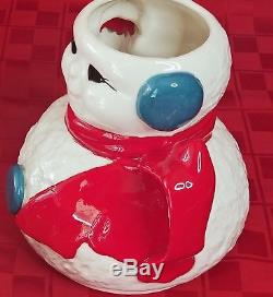 Vtg Frosty Snowman Chocolat Chaud Tasse À Café Tasse Set Punch Bol Théière Pichet