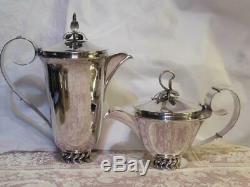 Vtg Ingrid Silverplate Par Trois Procureurs De La Couronne Royale Argenterie Hickman Thé / Café Set