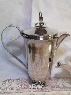 Vtg Ingrid Silverplate Par Trois Procureurs De La Couronne Royale Argenterie Hickman Thé / Café Set