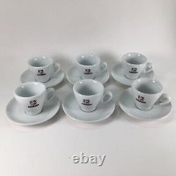 Vtg Lavazza Espresso Coffee Set Of 6 Tasses/soucoupes Collectible Ipa Made In Italy