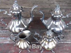 Vtg Set Reed & Barton Winthrop 1795 Silverplate Ensemble Café-thé-sucre-crème