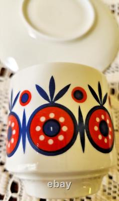 Vtg. service à café et à thé Bavaria Schumann Arzberg des années 1960/70 rétro moderne du milieu du siècle