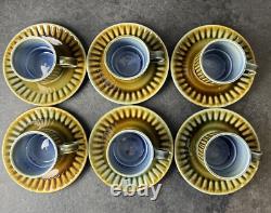 WADE IRISH Ensemble de Café et/ou de Thé en Porcelaine Vintage 14 Pièces. Couleur Éblouissante