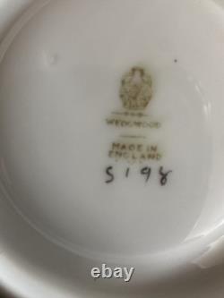 Wedgwood Art Dexo Vintage Tasse à espresso et soucoupe en perles vert menthe, lot de 6
