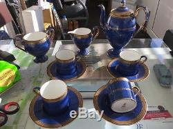Wedgwood Rare Vintage Tea Set De Café, 4 Tasses, Soucoupes, Cruche De Lait, Sucre Et Café
