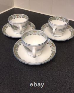 Wedgwood Set De 5 Chinese Legend Petit Café / Tea Cup & Saucer Vintage